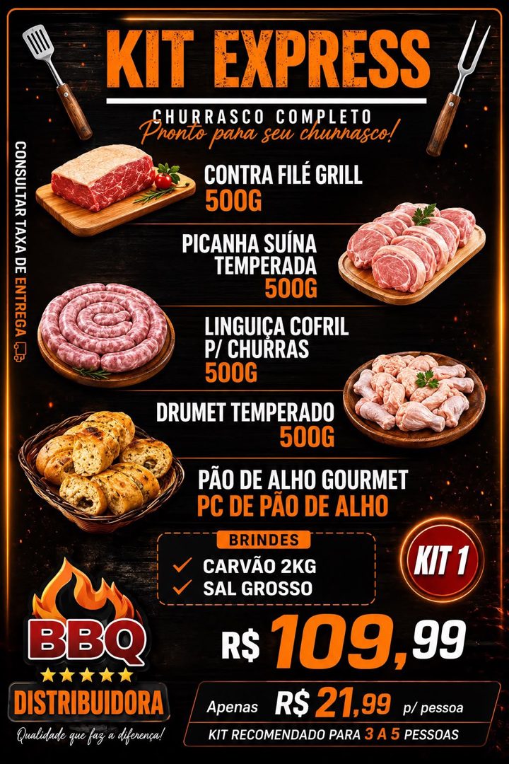 Arte do Kit Express 01 com os itens e o preço